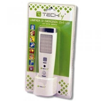Techly I-LED EMGY15 Lampada di Emergenza con Torcia