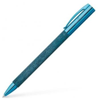 Faber-Castell Ambition Blue Wood Kugelschreiber, schwarz, 1 St