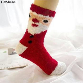 Chaussettes festives en coton avec cerf