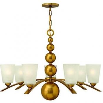 Zelda 7 Light Multi Arm Chandelier Vintage Brass