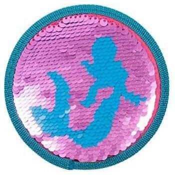 SCHOOL-MOOD Pailetten-Patchy, Klett-Patchies für Schultaschen und Zubehör (Herz)