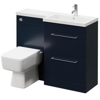 Napoli 390 Combination Toilet Suite with Right Hand L Shaped Basin
