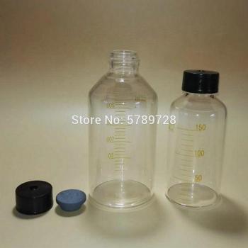 Borosilicate Glass Sample Bottles with Butyl Rubber Stopper, 25ml to 1000ml
