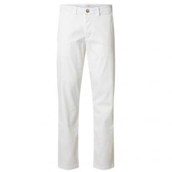 Slim Fit Stoffhose – Französische Eingrifftasche, WEISS, Größe 32/32, Marke SELECTED HOMME