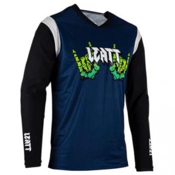 Leatt MTB Gravity 3.0 Zombie Blau Langarm-T-Shirt
