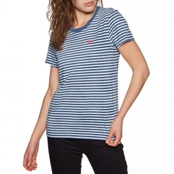 T-Shirt Levi's Perfect Tee Femme, Col Ras Du Cou, Manches Courtes, Raita Indigo 0033, Large