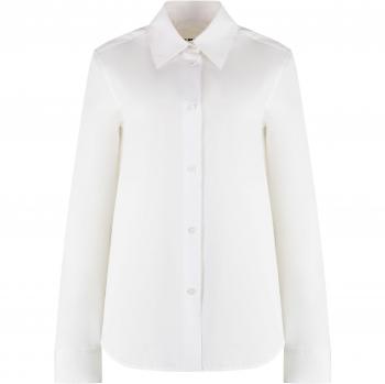 Jil Sander Women's Cotton Poplin Shirt, White, Size S
