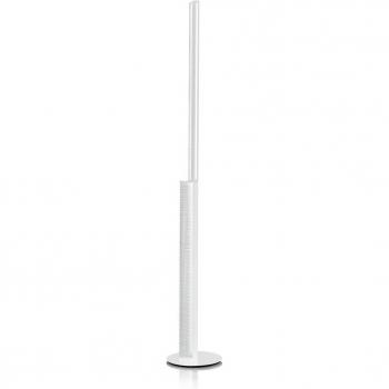 Lámpara de pie LED Modula en forma de espiral, cristal, gris claro