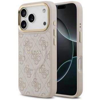 Cocoon Guess PU Classic Logo MagSafe pour iPhone 17 Pro couleur rose