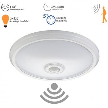 IP20 LED Surface Fixture – 2x E27, 30cm Diameter, 9.6cm Tall