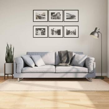 Beige Short Pile Soft Washable Rug 100x200 cm vidaXL