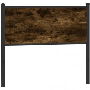 100 cm Smoked Oak Headboard Engineered Wood and Steel vidaXL