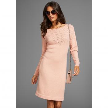 Laura Scott Strickkleid, mit Ajourdetails