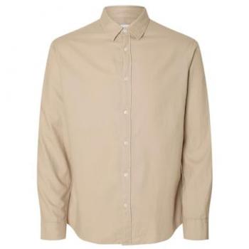 Camisa Casual 'SLHOWEN' Beige Oscuro