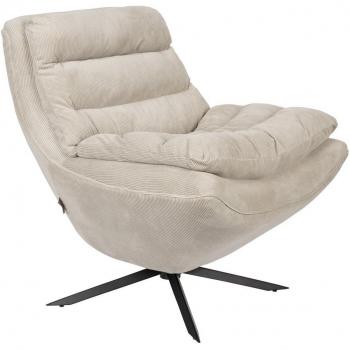 Fauteuil Vince en tissu beige 81x69x82 cm