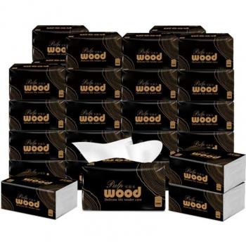 Toallas de papel higiénico de madera 4Ply, sin químicos, 70 hojas, 17x11,5 cm
