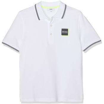BOSS Kids Polo Shirt – Weiß, 10 Jahre, Herstellergröße 10A