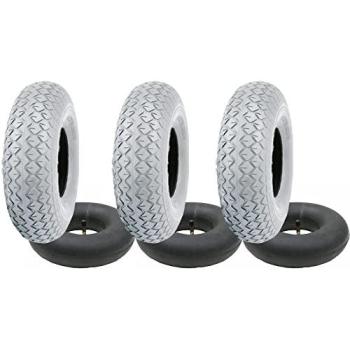 Pack triple pneus et chambres gris TR87 2.80/2.50-4 – compatible scooter de mobilité