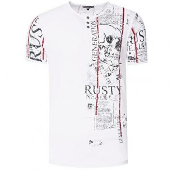 Rusty Neal Rundhals T-Shirt in Weiß