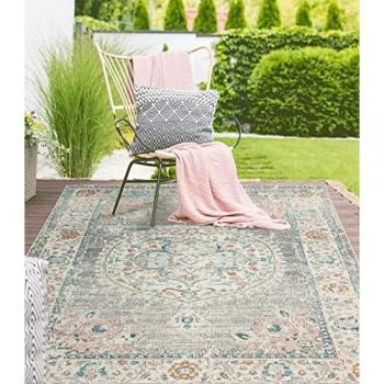 Tapis The Carpet – Modèle Palma Gris, 160 × 230 cm, Usage Intérieur/Extérieur