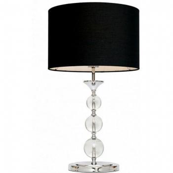 Round Shade Rea Table Lamp – Black, 1×E27