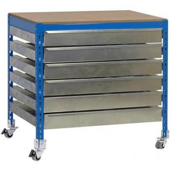 Simonrack Mobile BT5 Box6 900 – Bleu Bois Bureau Mobile