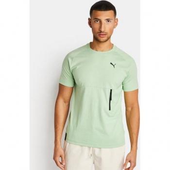 T-shirt Homme Vert Puma Tech Jersey de Coton Taille S