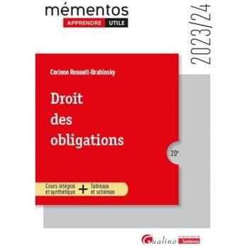 Droit des obligations: Cours intégral et synthétique + Tableaux et schémas (2023-2024)