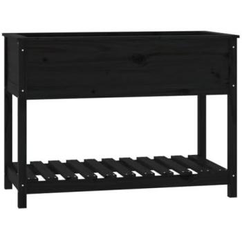 Jardín elevado para plantas con estante 111,5 x 54 x 81 cm madera de pino