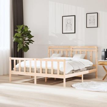 Solid Wood Bed Frame 160x200 cm vidaXL