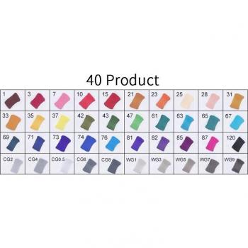 Marqueurs TOUCHFive, 40 couleurs, encre à base d'alcool et d'huile, double tête