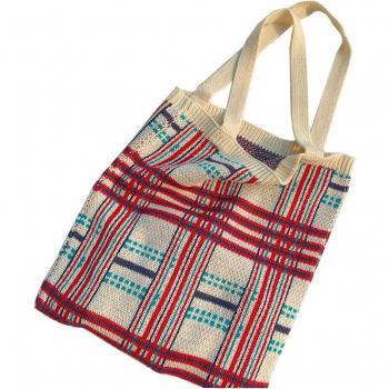 Bolsa de Compra Bordada a Mano en Patrón Jacquard