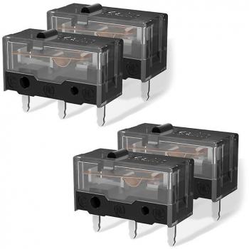 Switch de Botón Mause Kailh GM 4x 8.0 Oro 80M Vida 3P Puntos Negros