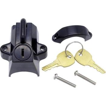 Kit verrouillage guidon noir/chrome Harley