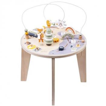 Table d’Enfance Créative – Musique, Boulier, Encastrement – Bois – 12 mois+