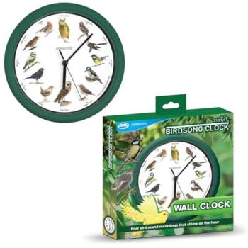 JML White Bird Song Clock