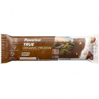 True PowerBar Proteína Orgánica – 45 g, Barrita de Cacahuete y Cacao