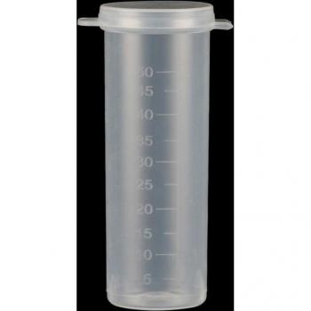 Tubo centrífugo transparente de 50ml con escala y fondo redondo