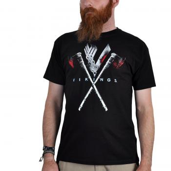 T-Shirt Vikings Axe To Grind Uomo Nero XL