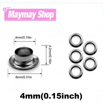 100pcs 4mm Eyelets with Washers for DIY Projects