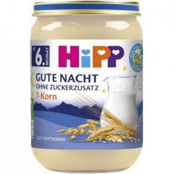 Papilla HiPP Buenas Noches de Avena y 7 Cereales, 190 g