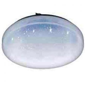 EGLO Frania-S 28cm Rounded Crystal Effect Flush Wall and Ceiling Light White