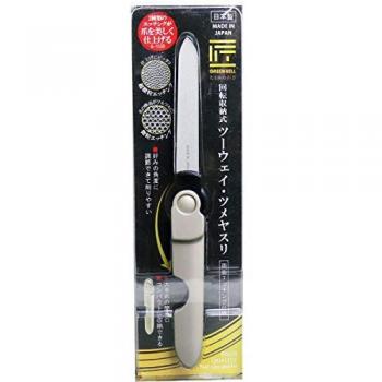 Craftsmanship Rotating Retractable Two-Way Nail File G‑1038 Silver