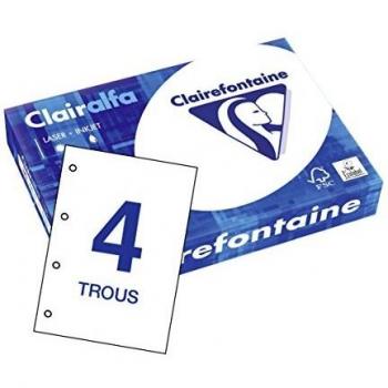 Papier Perforé 4 Trous A4 Blanc