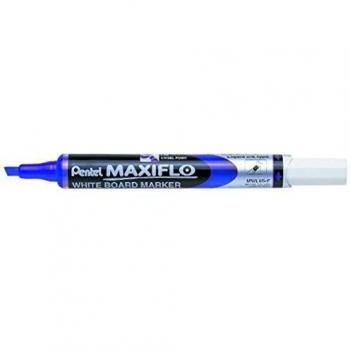 Marqueur Pentel Maxiflo Green Label avec pointe plate bleue pour tableau blanc