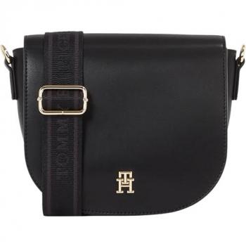 Borsa a tracolla Tommy Hilfiger Logotape mini, nera