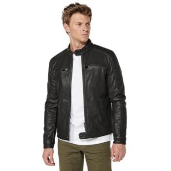 Veste Cazadora Hombre Cuello Redondo Negro Koroshi