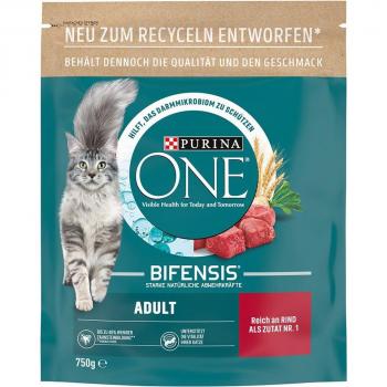 PURINA ONE Adult bœuf & céréales complètes pour chat
