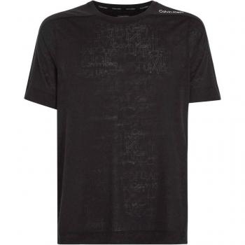 T-shirt Calvin Klein Uomo Sportiva Manica Corta Nero-Grigia Taglia L