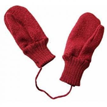 Disana Strick-Babyhandschuhe bordeaux Merinowolle Gr. 1